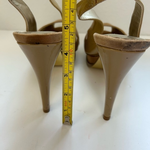 BEBE/high heel shoes/Zahara style/sueded front Patton leather/size 8 - Picture 8 of 8